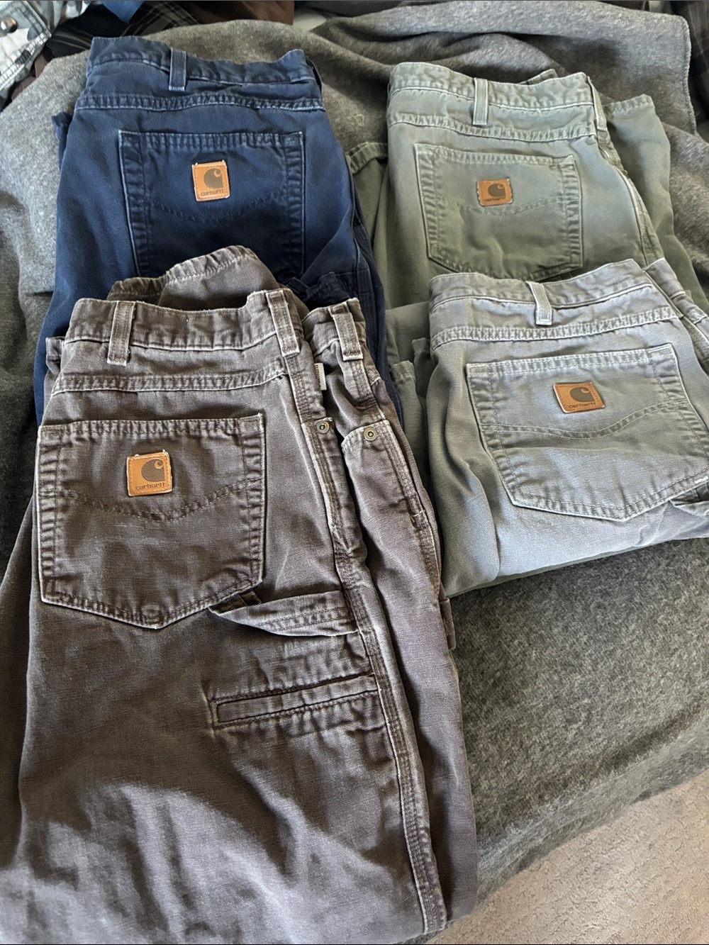Carhartt B 159 charcoal  work pants  size 34x32 45 per pair